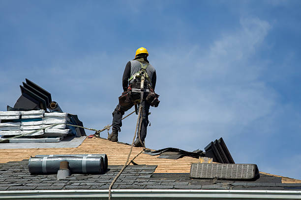 Professional Gutter Installation technician working in Hialeah, FL